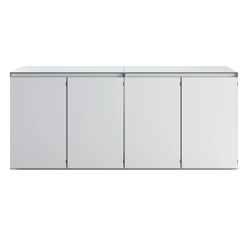 HIDEA Quattro – Design Mülltonnenbox | 4 × 120 L | wetterfest & modern